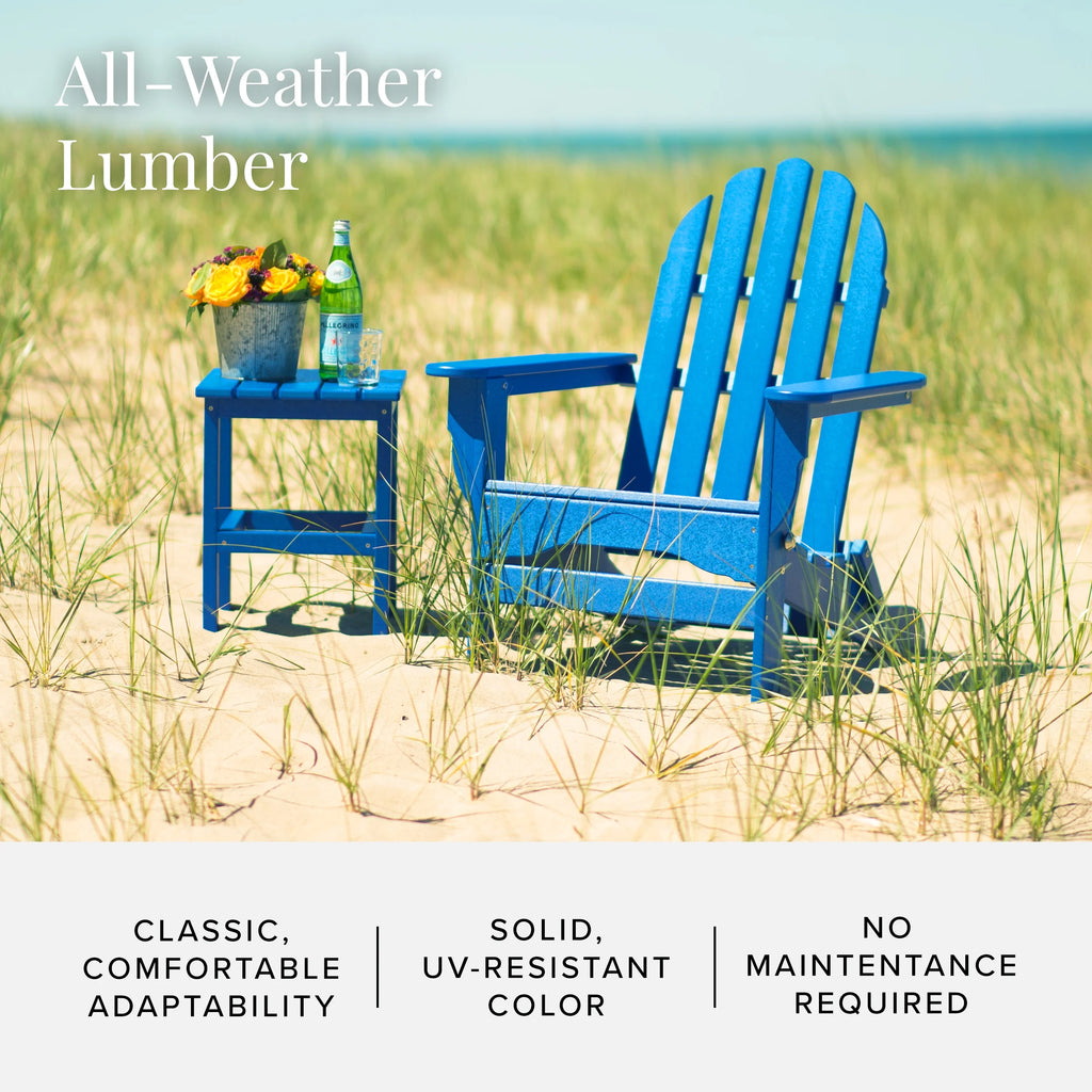 16-Pc Folding Adirondack Chair Set with Ottomans and Side Tables R738