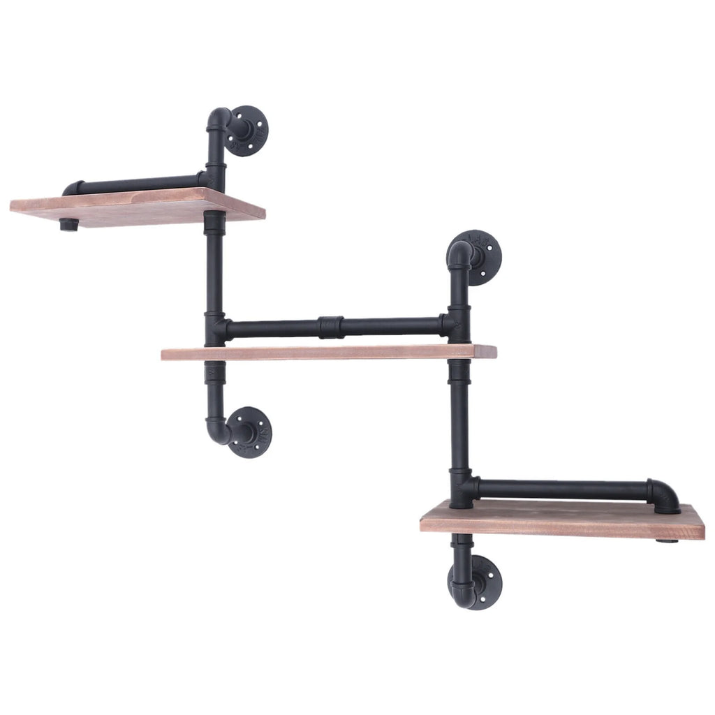 3-Tier Rustic Wooden Floating Shelf M327670