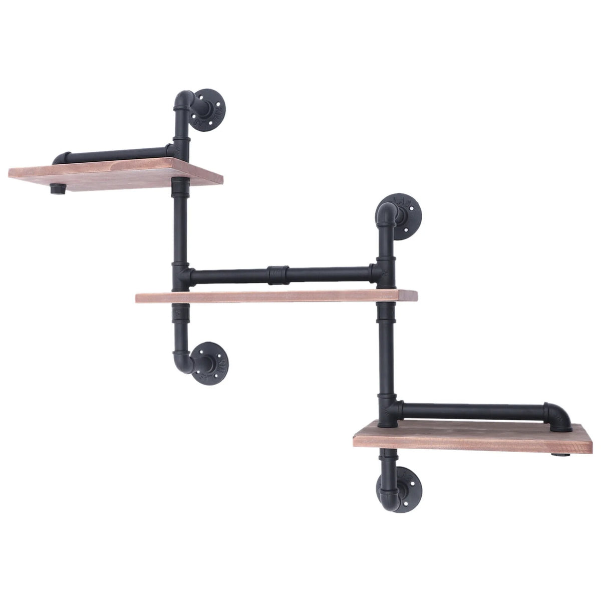3-Tier Rustic Wooden Floating Shelf M327670
