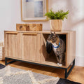 Two Door Bench Cat Litter Box Cover V961