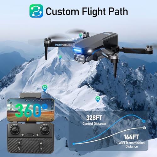 Drone with Camera 1080P FPV Quadcopter Brushless Motor Black N4204