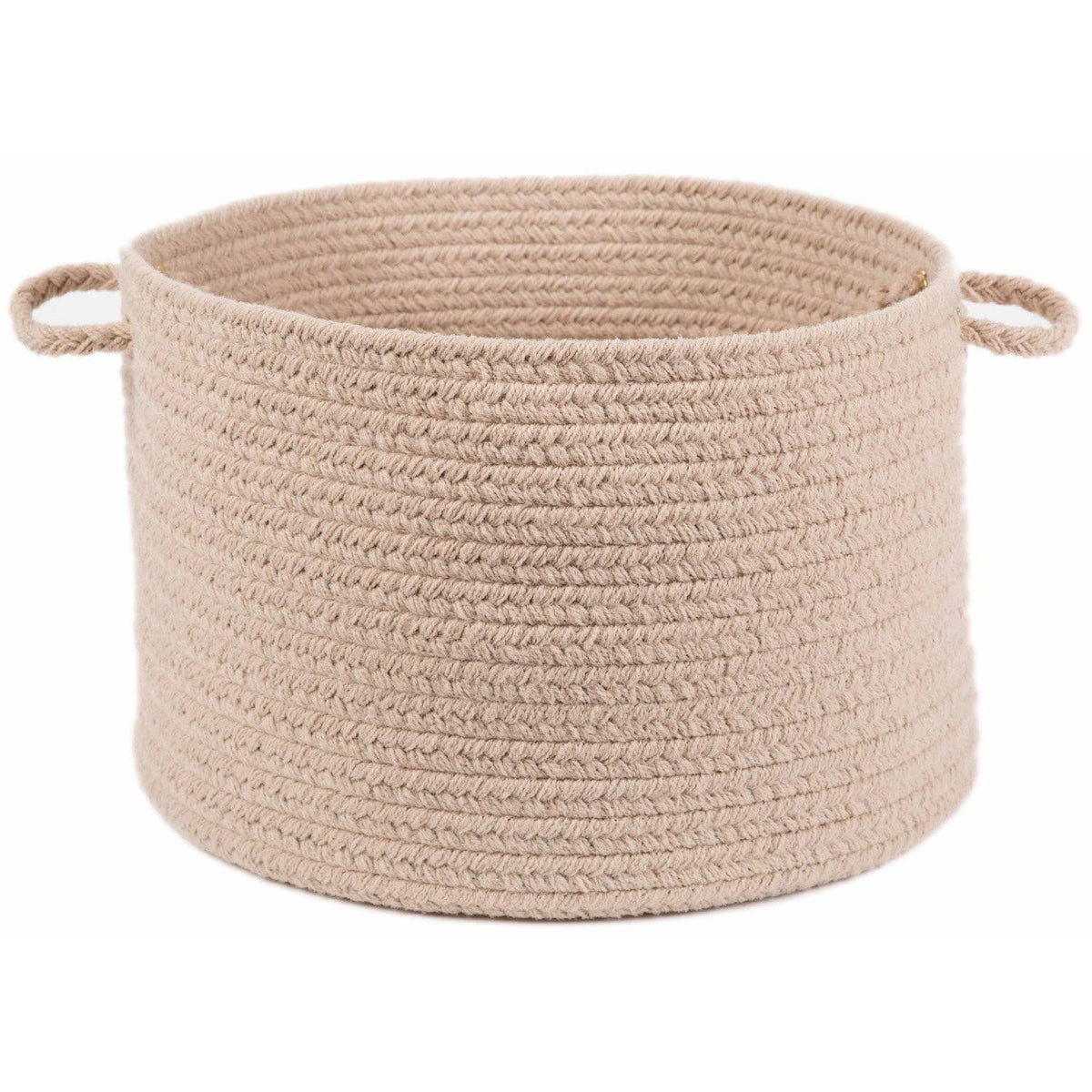 Beige Braided Solid Storage Basket E78444