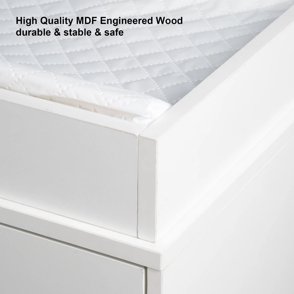 White 3 Drawer Changing Table with Removable Pad N69701