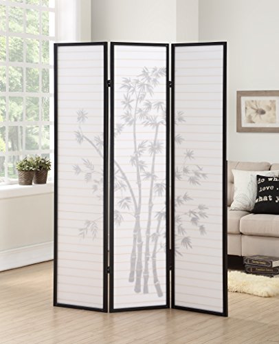 Black 3-Panel Shoji Room Divider Screen D641