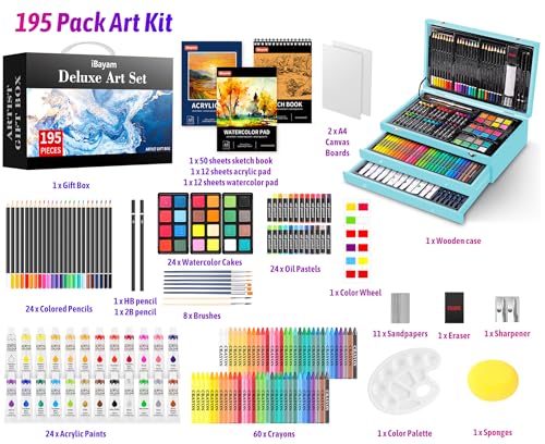 195 Pack Art Set Drawing Kit R31920