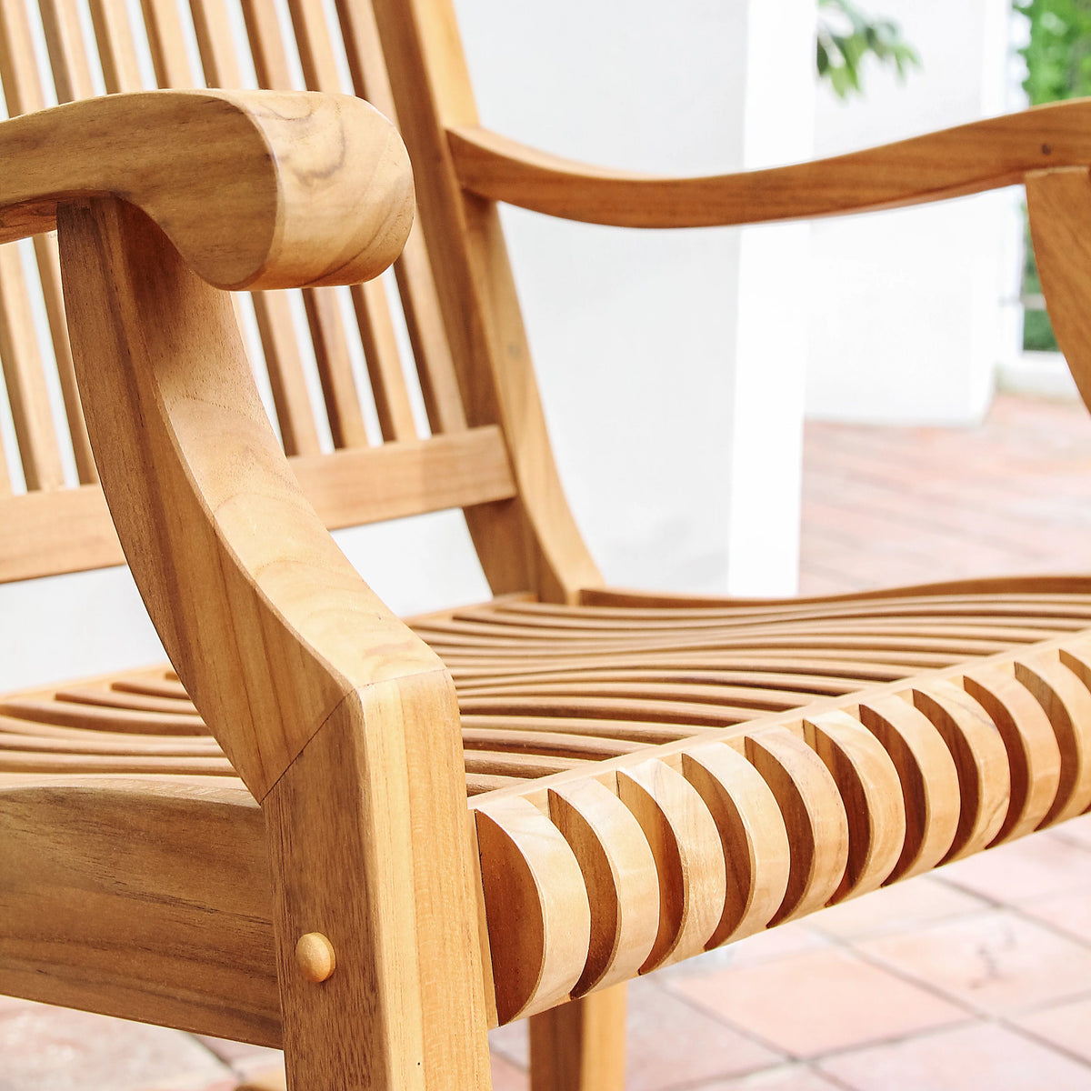 3-piece Teak Outdoor Rocking Chair Chat Set X8901