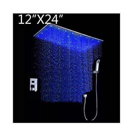 Rainfall LED Shower Set Double-Function Valve Brass Handheld Shower Oil Rubbed Bronze R496763