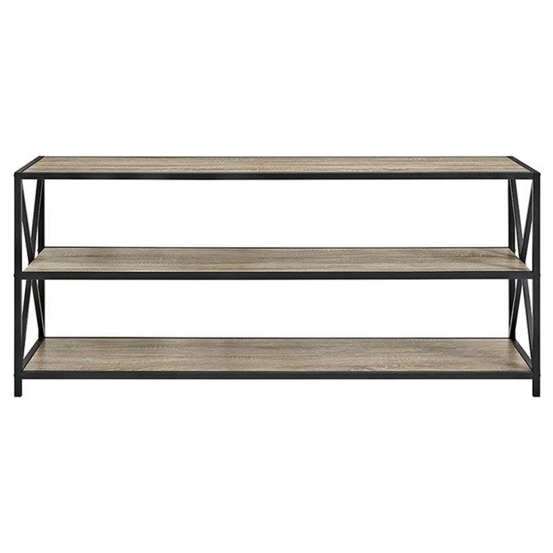 2 Shelf Wide Bookcase in Driftwood E80254