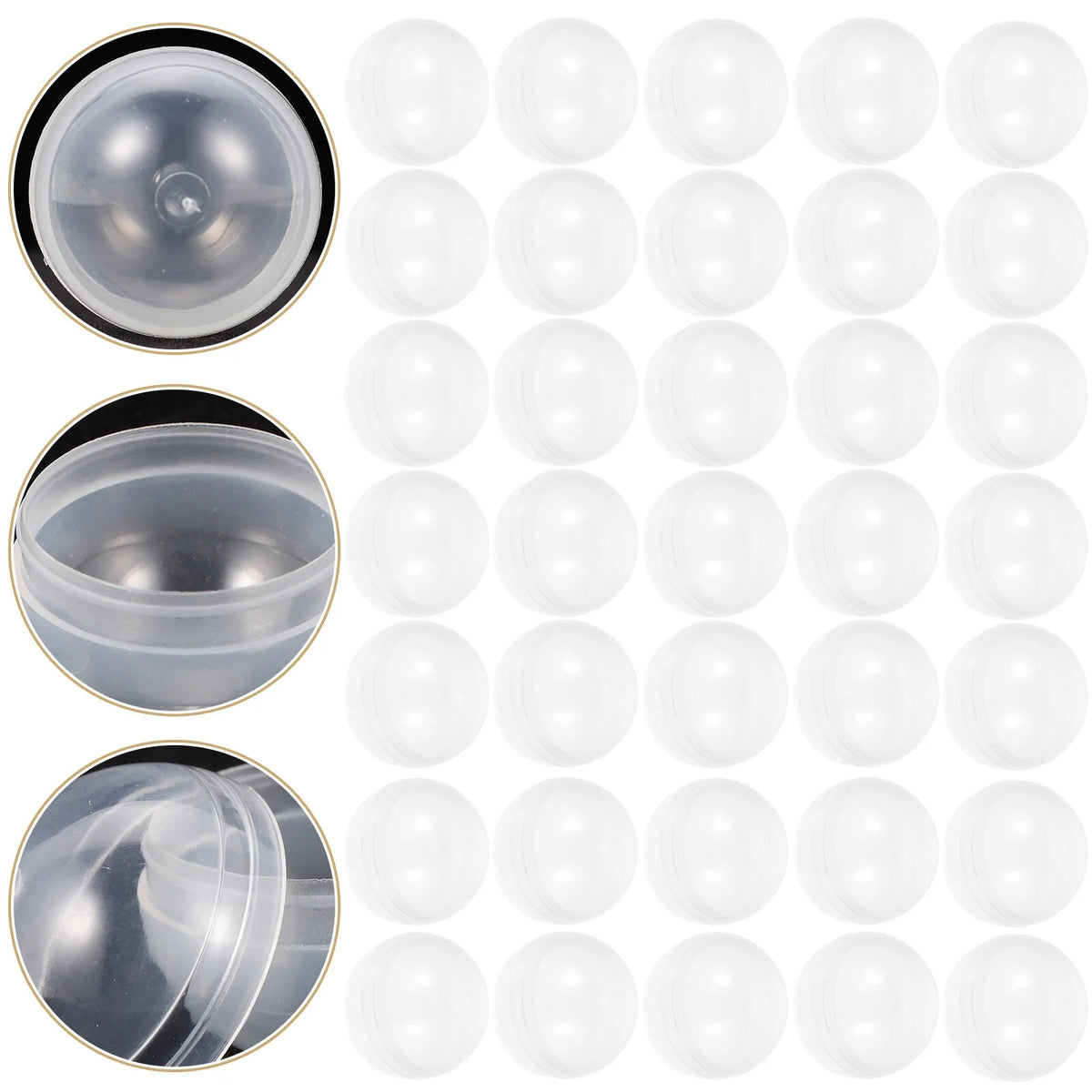 100pcs Clear Plastic Fillable Balls G31458