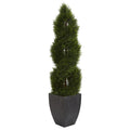 Black Wash Artificial Topiary Tree in Planter V492907