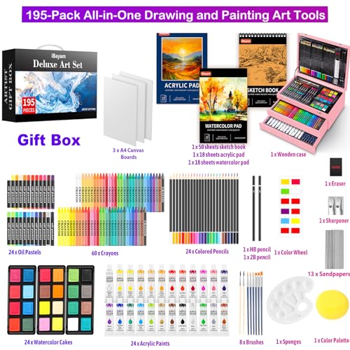 195 Pack Art Set Drawing Kit R31920