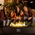 56-inch x 28-inch Outdoor Propane Fire Pit Coffee Table with Concrete Rectangle Base T6150