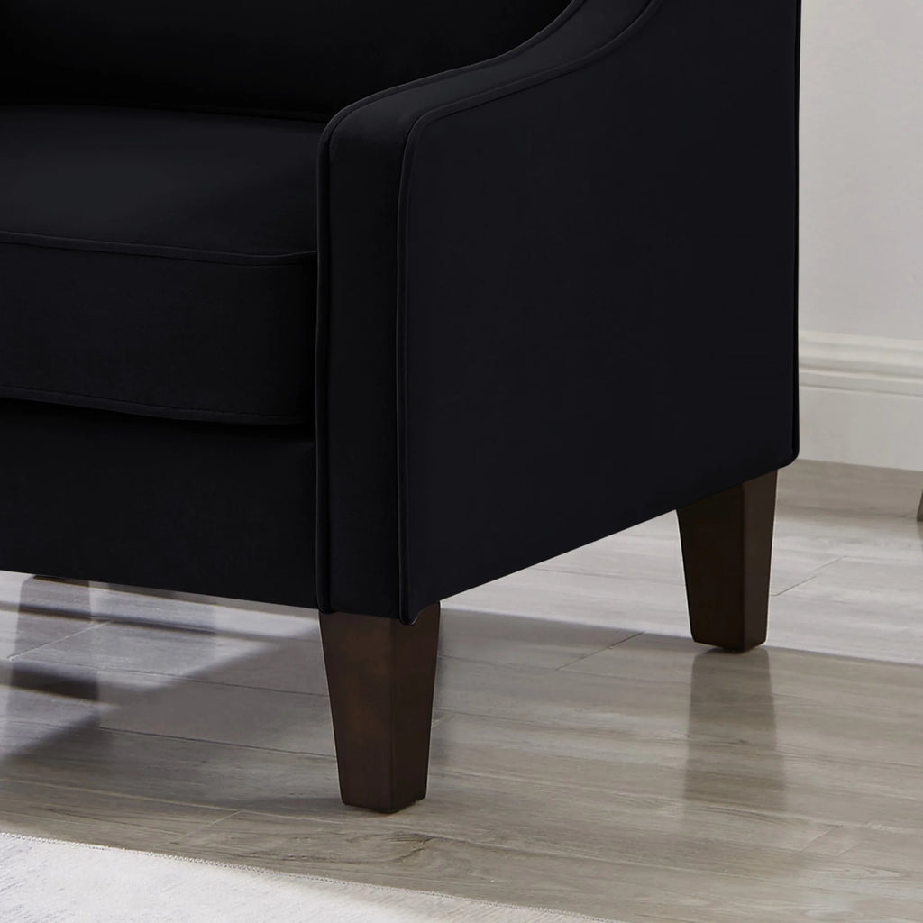 Black Velvet Armchair L83224