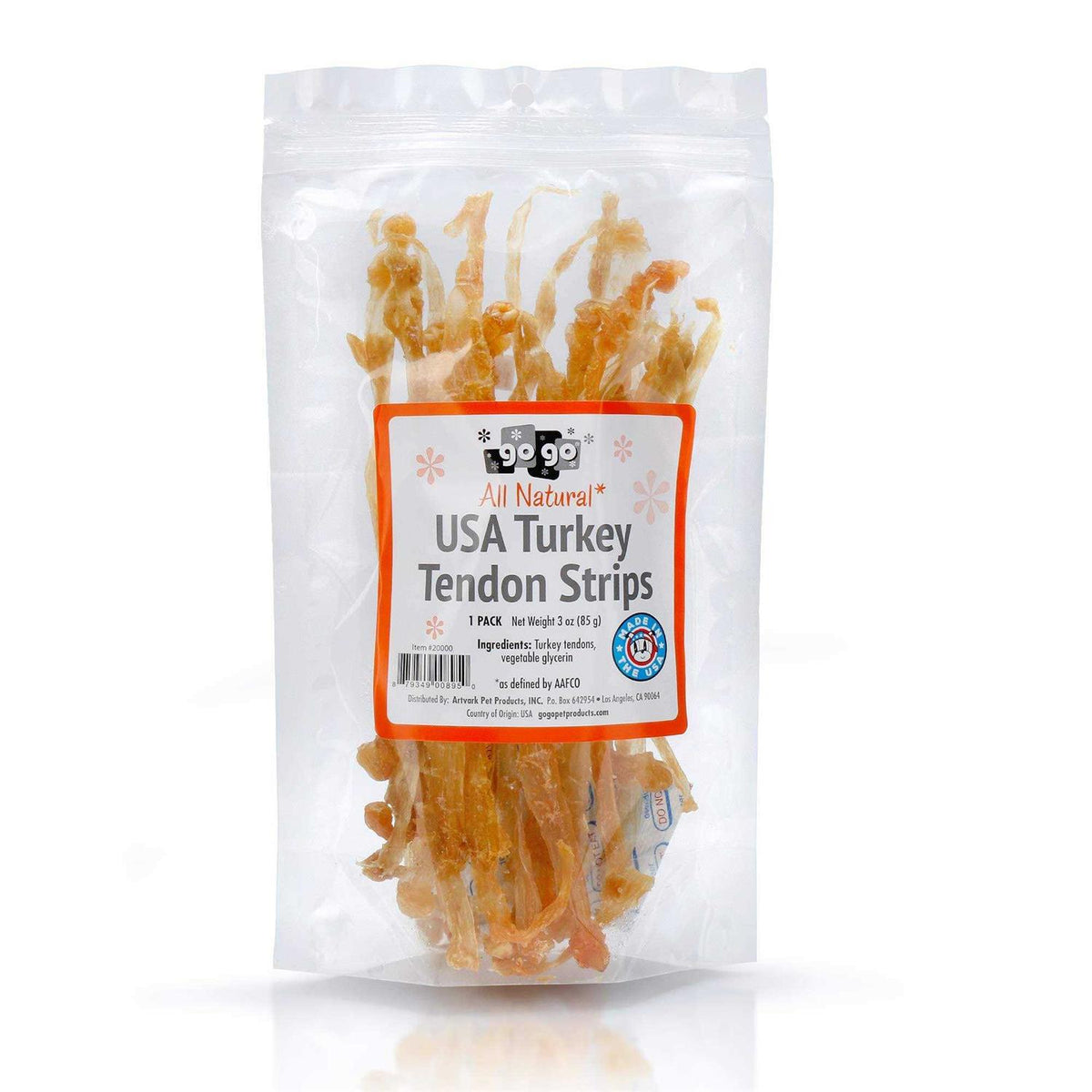 3oz Turkey Tendon Dog Chew Treats Z290035