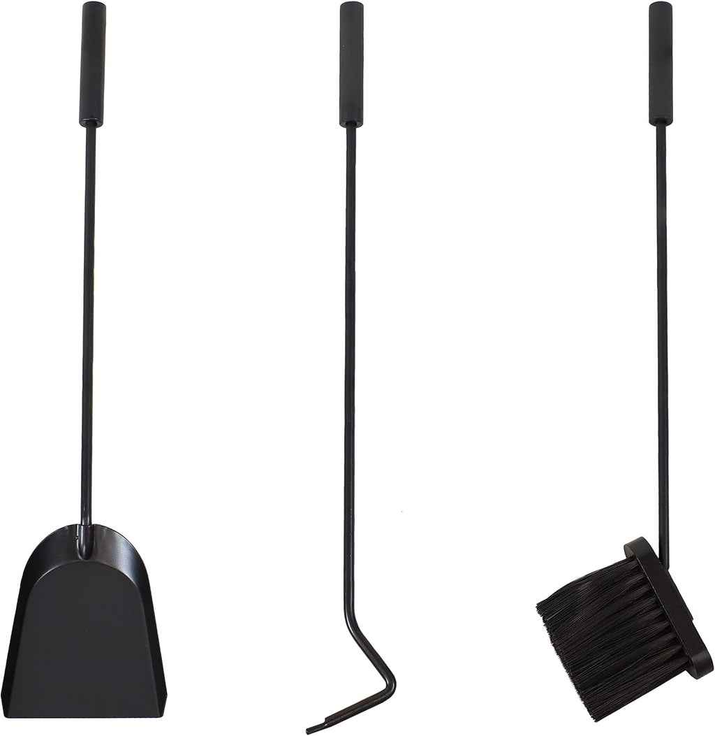 Wrought Iron Firewood Rack with Poker, Shovel and Brush Tools C455528
