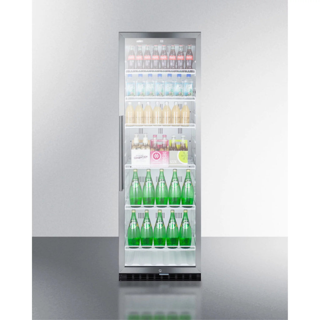24" Wide 12.6 Cu. Ft. Stainless Steel Merchandiser Refrigerator Z714