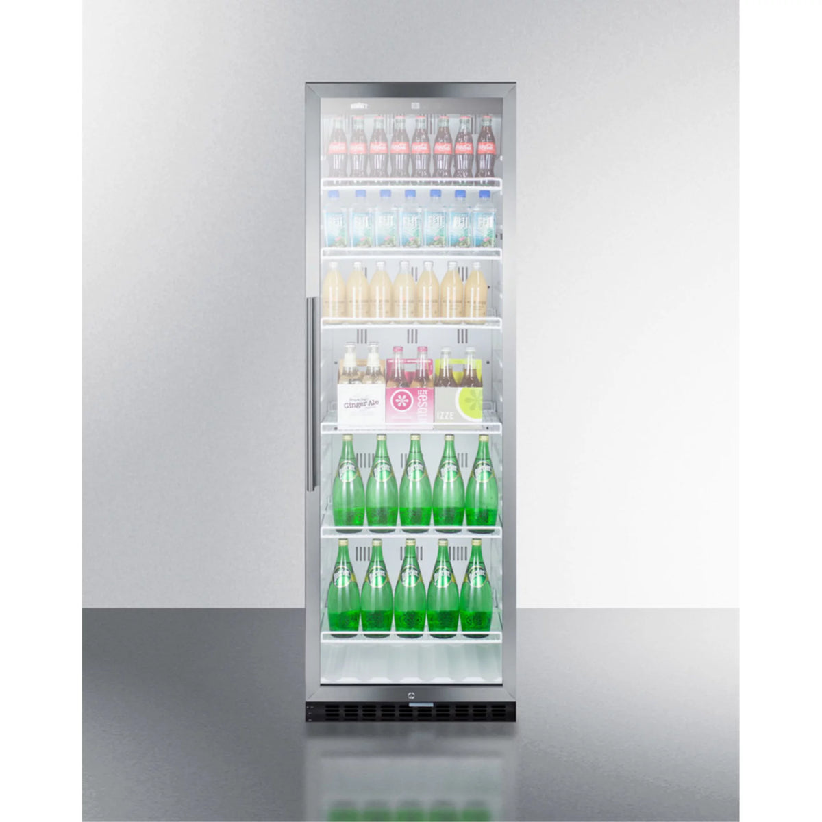 24" Wide 12.6 Cu. Ft. Stainless Steel Merchandiser Refrigerator Z714