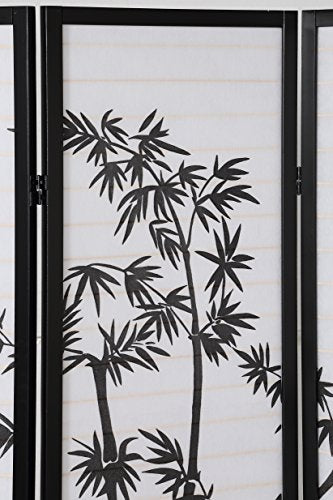 Black 3-Panel Shoji Room Divider Screen D641