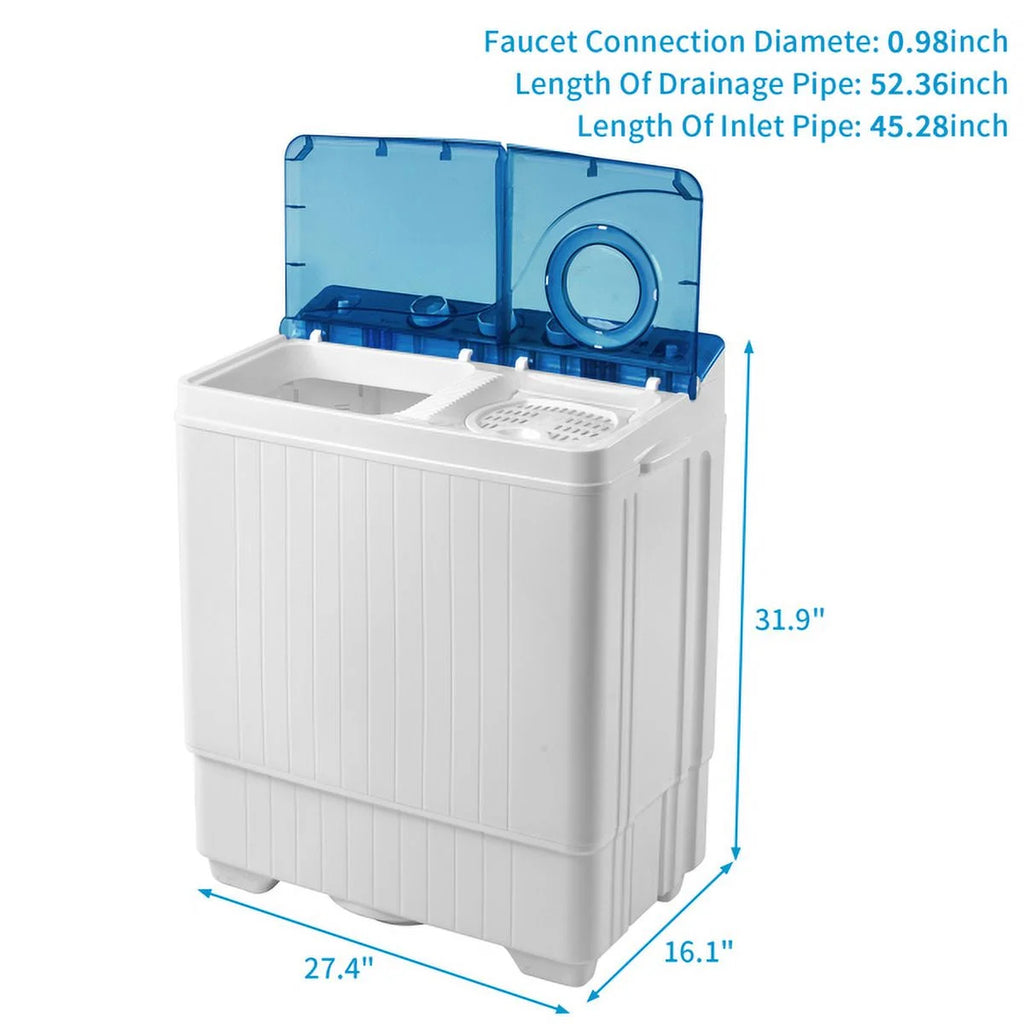 Semi-automatic Twin Tub Washing Machine, White&Blue R348