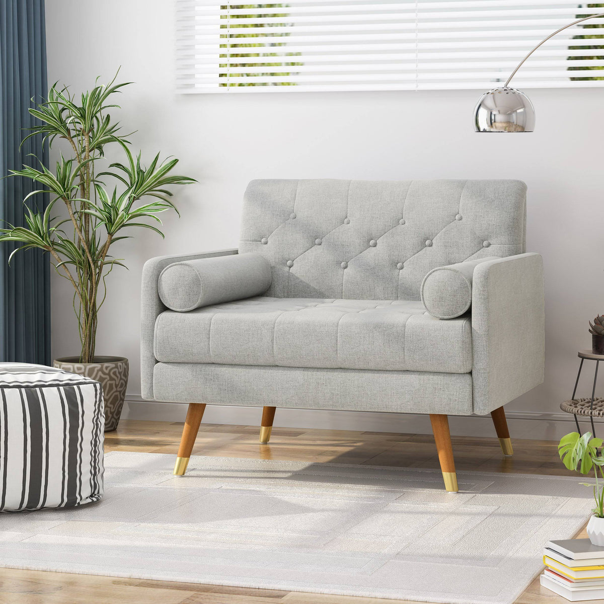 Light Gray Fabric Club Chair M75926