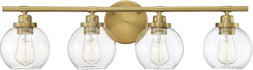 Satin Nickel 4-Light Bathroom Vanity Light K8740