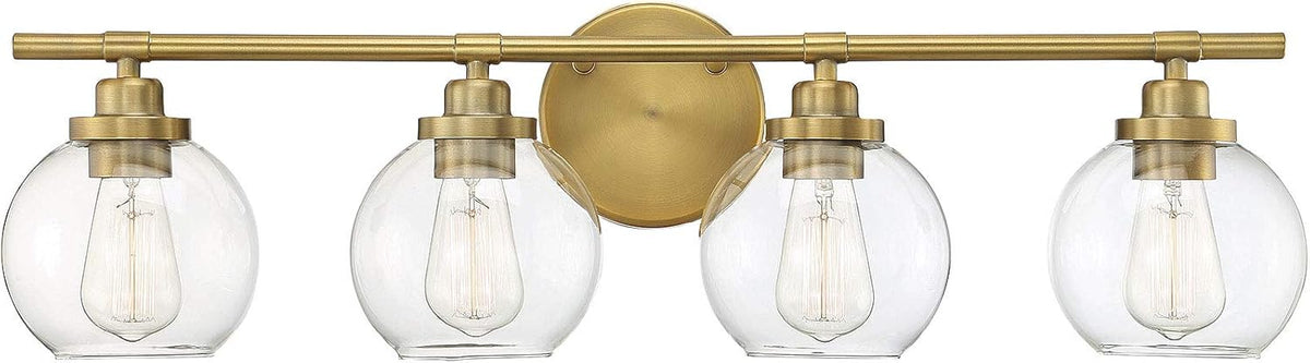 Satin Nickel 4-Light Bathroom Vanity Light K8740
