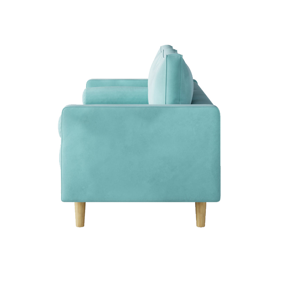 Modern Green Velvet Double Seat Sofa Y812