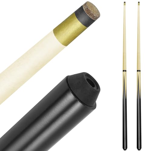 Pool Cue Stick 11mm Fiber Leather Tip 36inch Set of 2 I9104