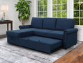 Navy Blue Storage Sofa Bed Reversible Sectional B2094