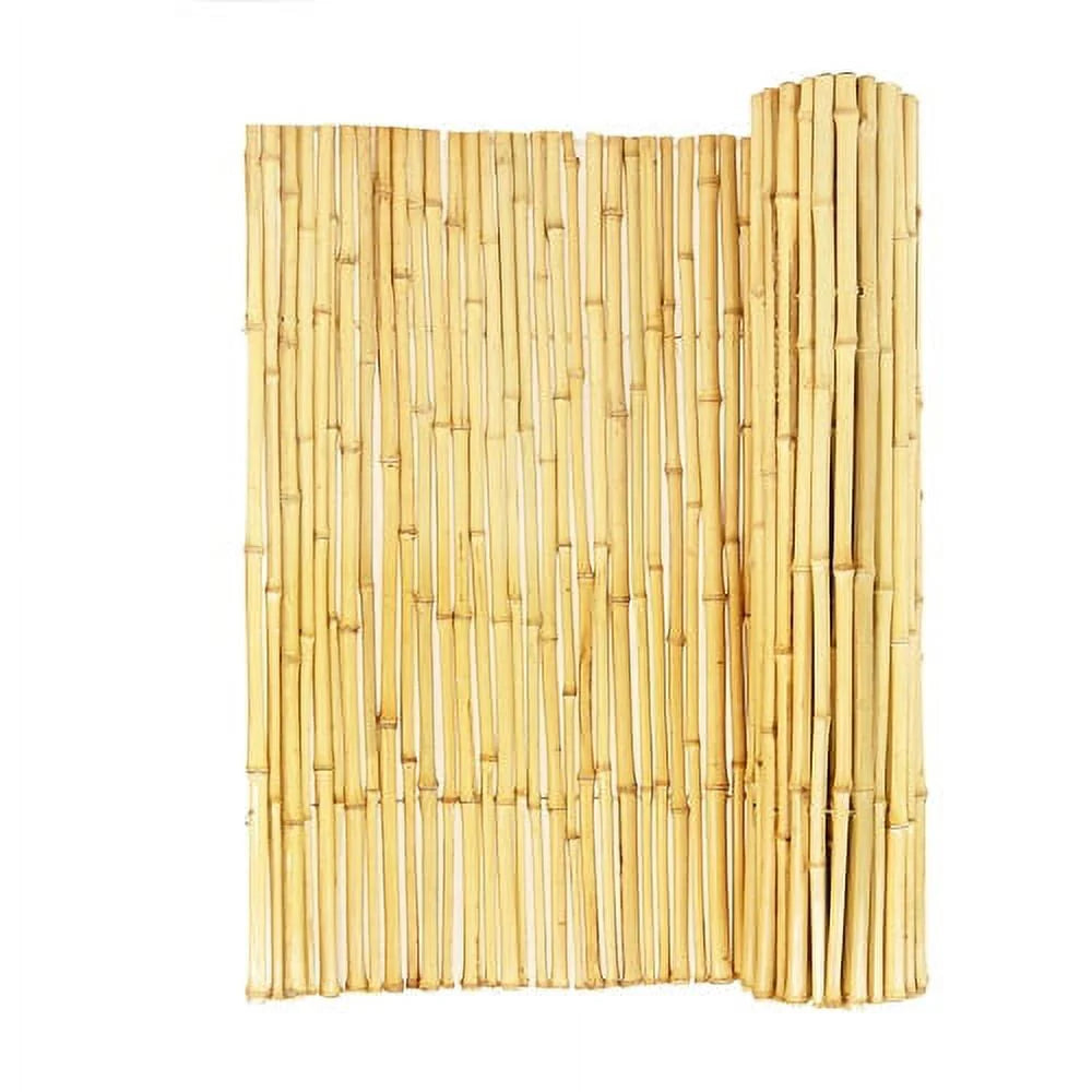 Natural Bamboo Fencing Garden Screen Rolled Fence Panel 3/4 D x 4' H x 8' L N557531