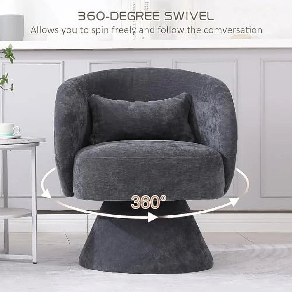 Linen Upholstered Swivel Accent Chair Set of 2 G788
