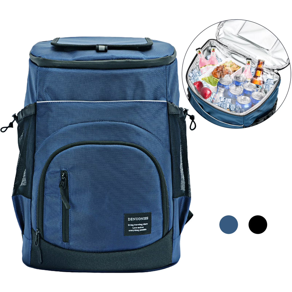 Blue Sandproof Water-Resistant Cooler Backpack Q425003