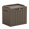 Black 32 Gallon Outdoor Resin Deck Box with Seat R3545