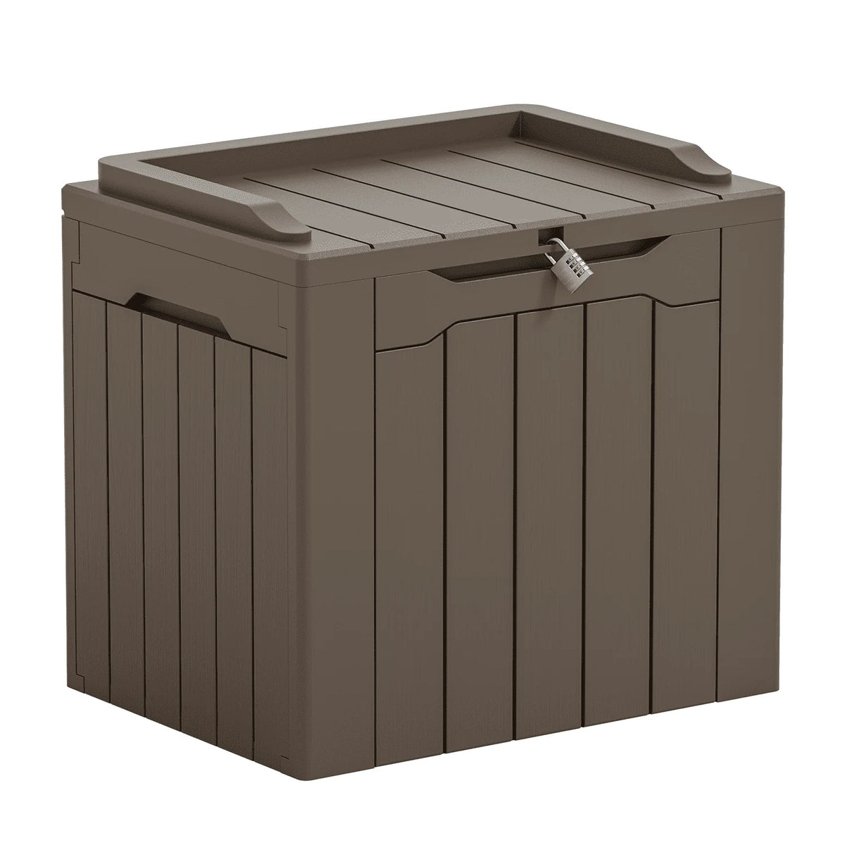 Black 32 Gallon Outdoor Resin Deck Box with Seat R3545